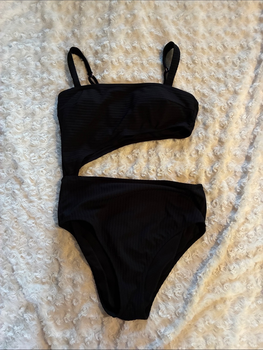 Shade & Shore Black Asymmetrical Cutout Bikini